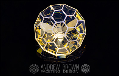 Honey Bee- Advanced Frosted Gemstone Faceting Designs Volume 1 Cross-Hatched Reflection gem facet diagram